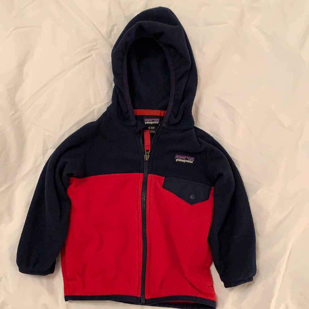 Two-tone Patagonia fleece baby jacket